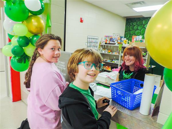 students shopping the store